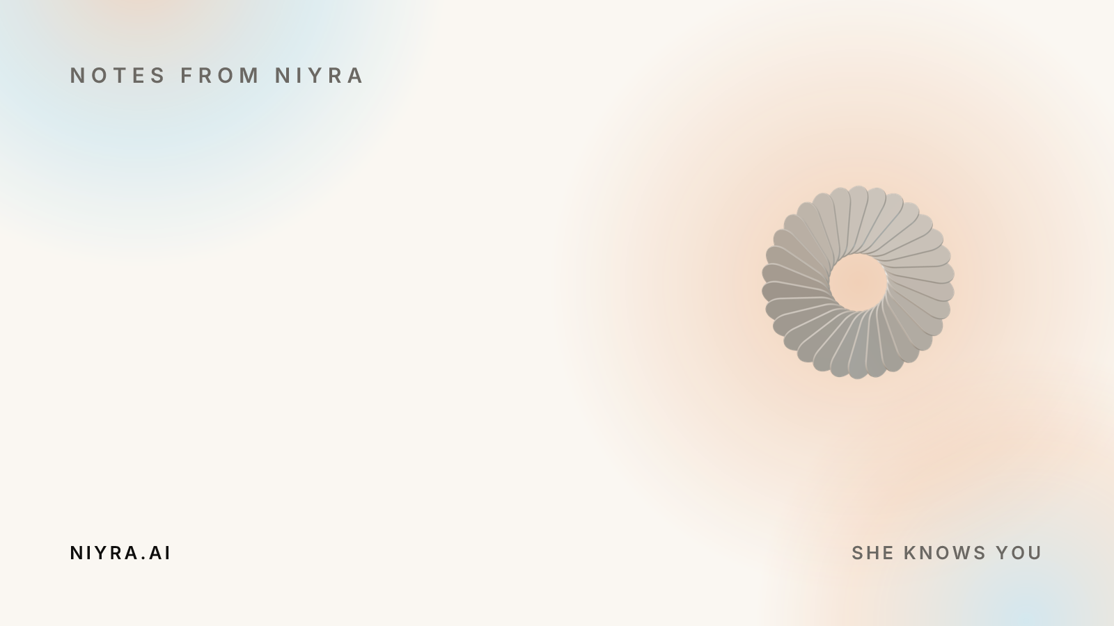 Niyra brand artwork for "India-aware by default"