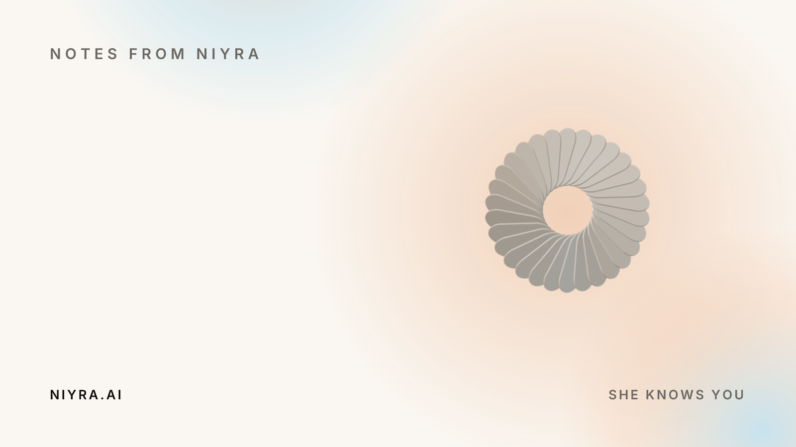 Niyra brand artwork for "Why personal AI actually needs memory"